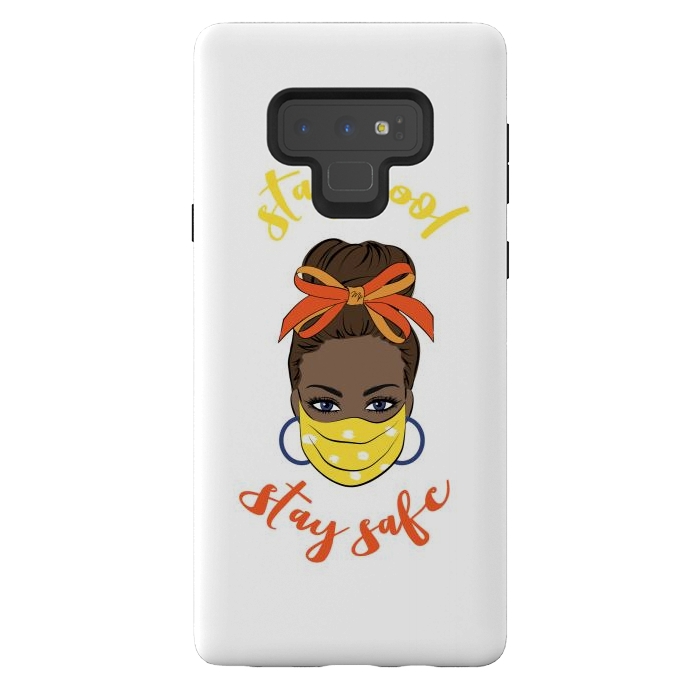 Galaxy Note 9 StrongFit Stay safe dark skin by Martina