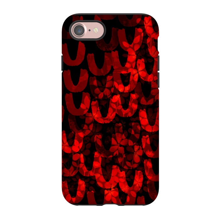 iPhone 7 StrongFit Red and black patterns by Josie