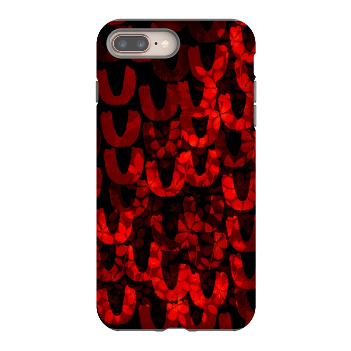 iPhone 7 plus StrongFit Red and black patterns by Josie
