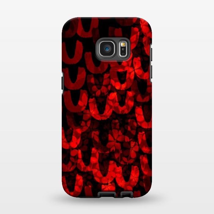 Galaxy S7 EDGE StrongFit Red and black patterns by Josie