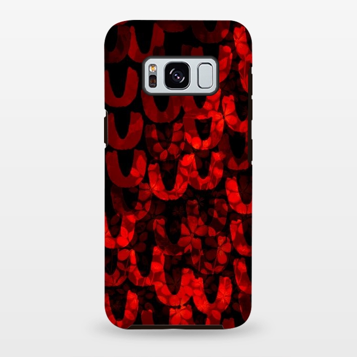Galaxy S8 plus StrongFit Red and black patterns by Josie