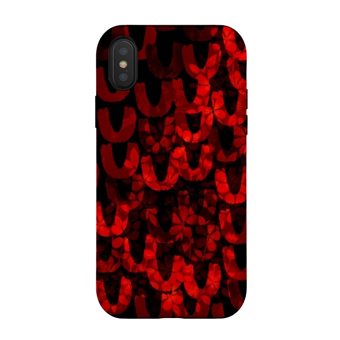 iPhone Xs / X StrongFit Red and black patterns by Josie