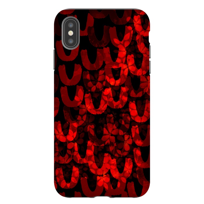 iPhone Xs Max StrongFit Red and black patterns by Josie