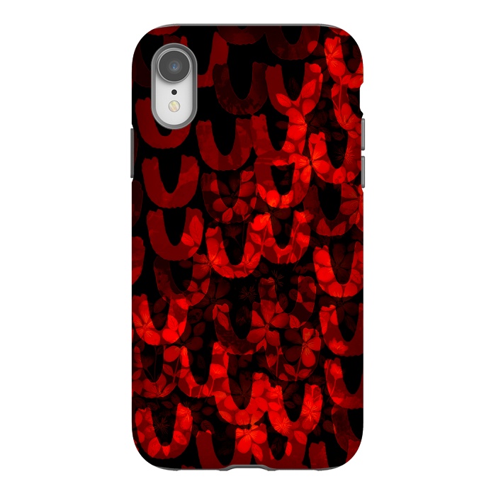 iPhone Xr StrongFit Red and black patterns by Josie