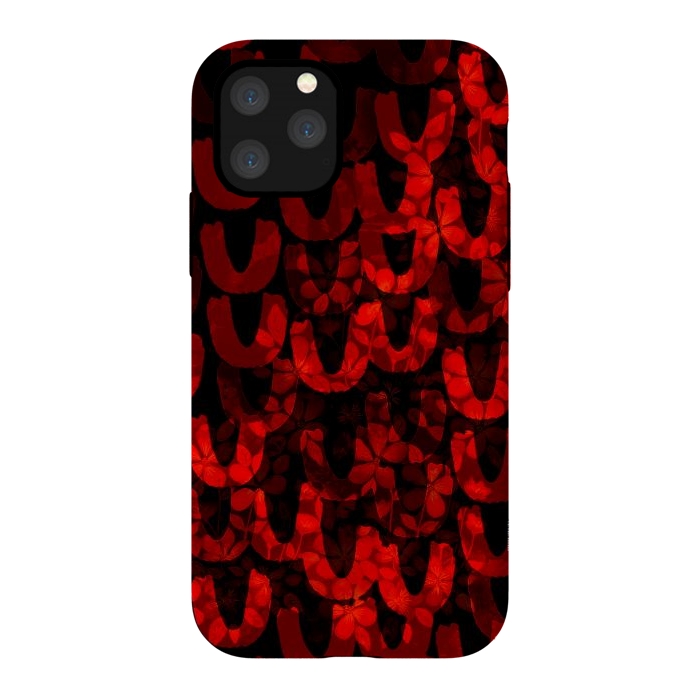 iPhone 11 Pro StrongFit Red and black patterns by Josie