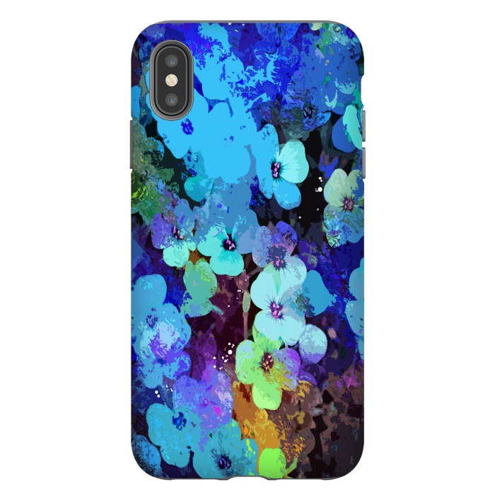 iPhone Xs Max StrongFit Blue floral art by Josie