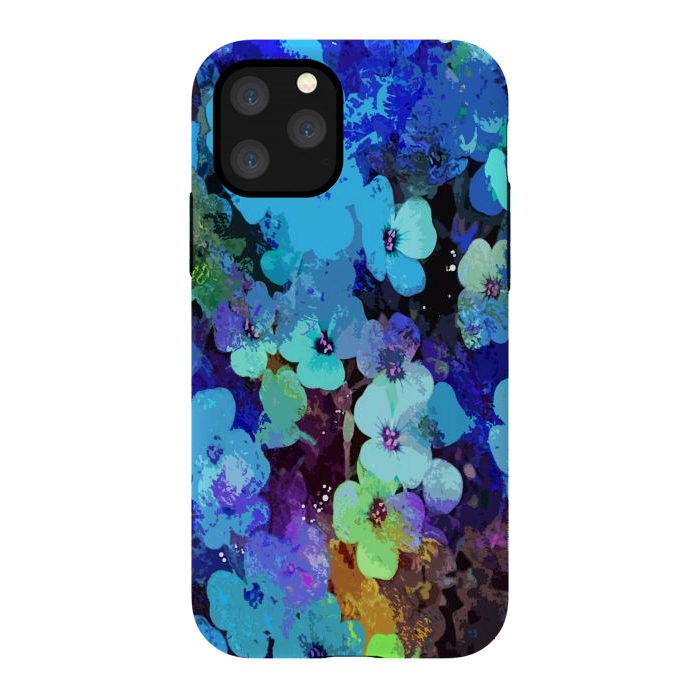 iPhone 11 Pro StrongFit Blue floral art by Josie