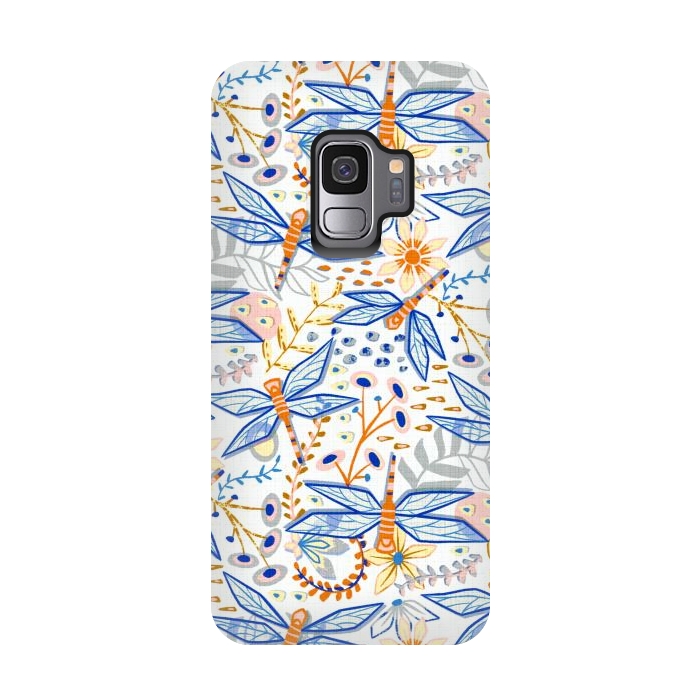 Galaxy S9 StrongFit Dandy Dragonflies by Tigatiga