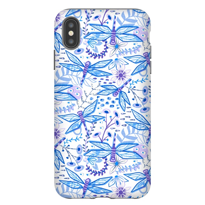 iPhone Xs Max StrongFit Dragonfly Blues  by Tigatiga