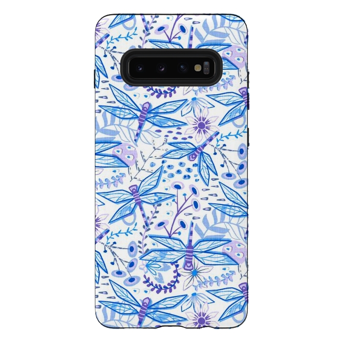 Galaxy S10 plus StrongFit Dragonfly Blues  by Tigatiga