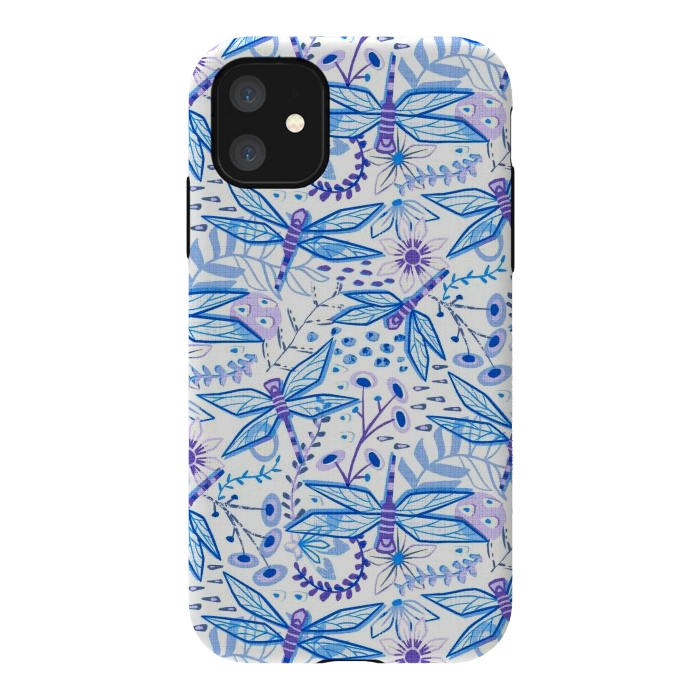 iPhone 11 StrongFit Dragonfly Blues  by Tigatiga