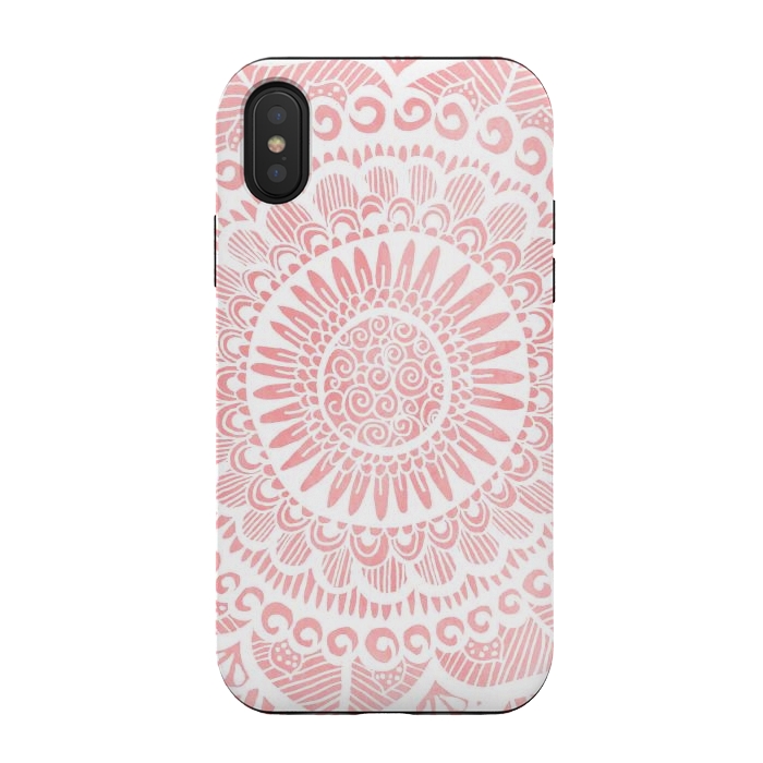 iPhone Xs / X StrongFit Blush Lace by Tangerine-Tane