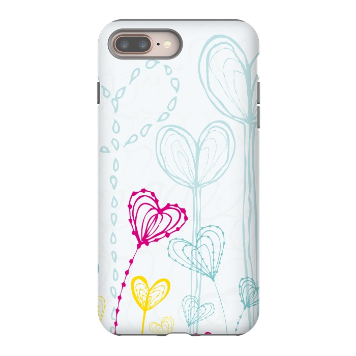 iPhone 8 plus StrongFit Love Garden  White by MaJoBV