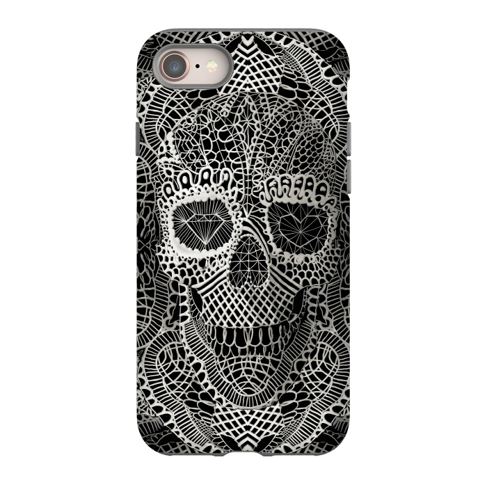 iPhone 8 StrongFit Lace Skull by Ali Gulec