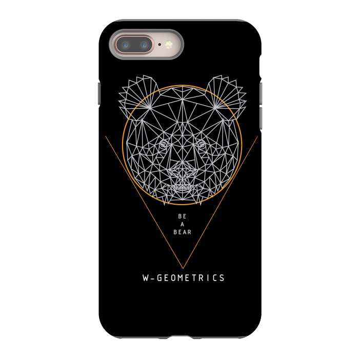 iPhone 8 plus StrongFit Bear Black by W-Geometrics