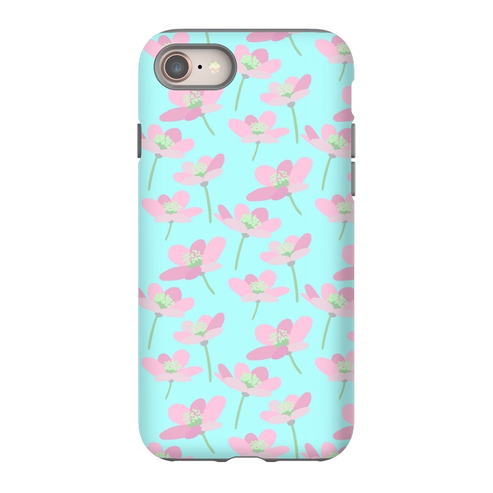 iPhone 8 StrongFit Pastel Floral by Leska Hamaty