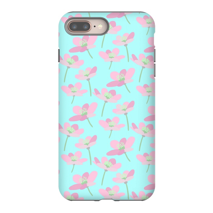 iPhone 8 plus StrongFit Pastel Floral by Leska Hamaty