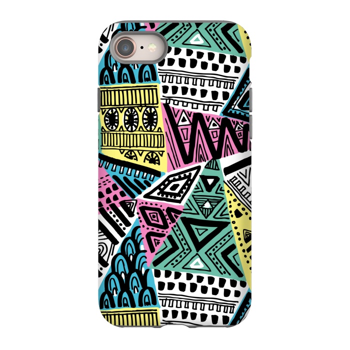 iPhone 8 StrongFit Tribal triangles by Laura Grant