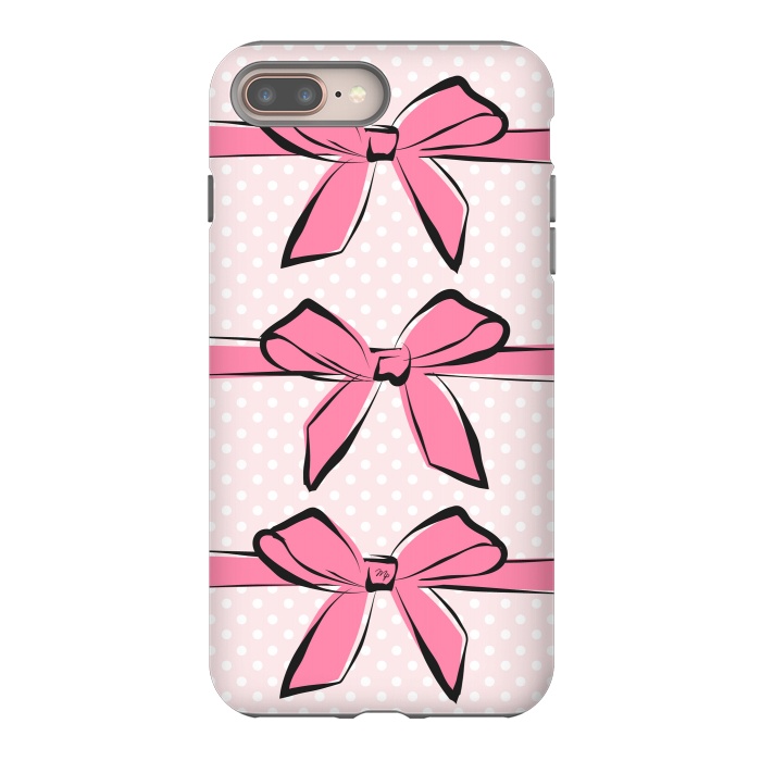 iPhone 8 plus StrongFit Pink Bows by Martina