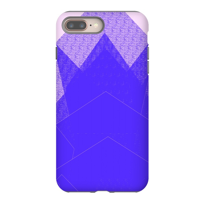 iPhone 8 plus StrongFit Sunset Mountain Blue by ANoelleJay