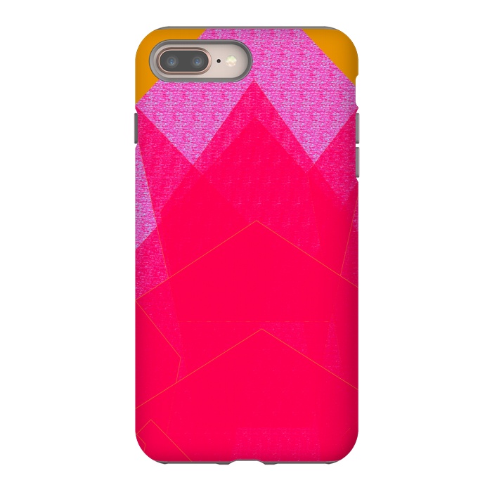 iPhone 8 plus StrongFit Sunset Mountain fuschia by ANoelleJay