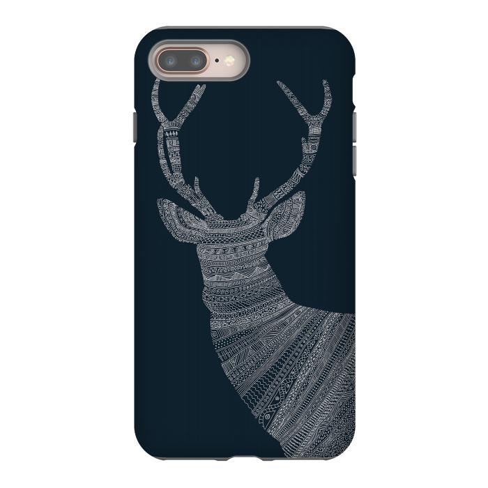 iPhone 8 plus StrongFit Stag Blue Poster blue by Florent Bodart