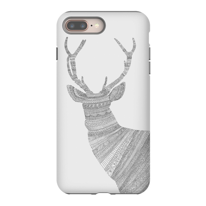 iPhone 8 plus StrongFit Stag Grey Poster grey by Florent Bodart