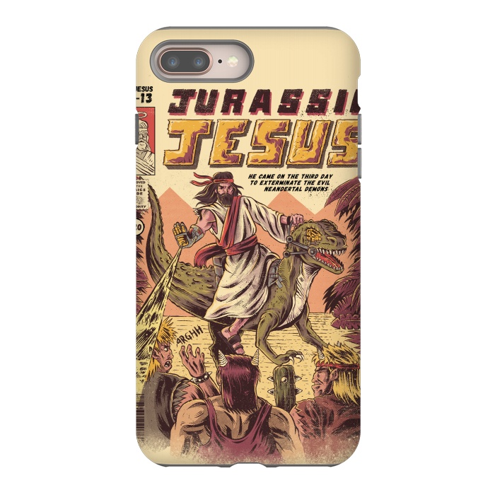 iPhone 8 plus StrongFit JURASSIC JESUS by Ilustrata