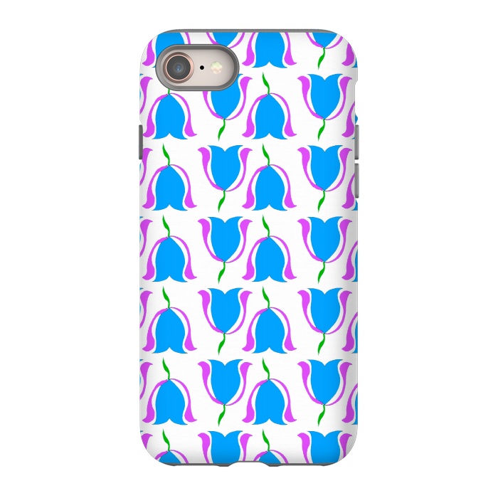 iPhone 8 StrongFit Tulip Love Blue by Bettie * Blue