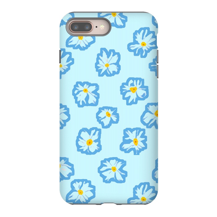 iPhone 8 plus StrongFit Happy Daysies by Bettie * Blue