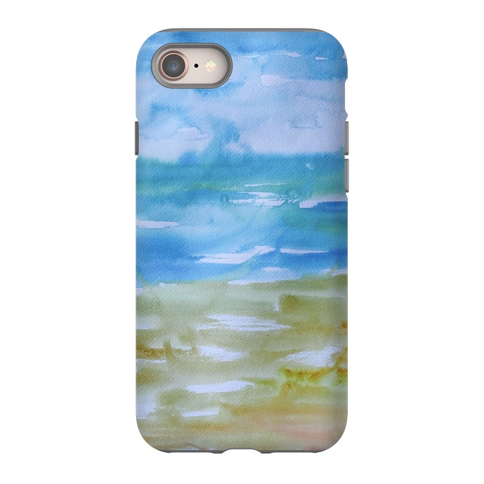 iPhone 8 StrongFit Miami Beach Watercolor #1 by ANoelleJay