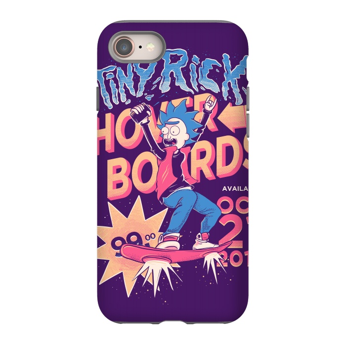 iPhone 8 StrongFit Tiny rick hoverboards by Ilustrata