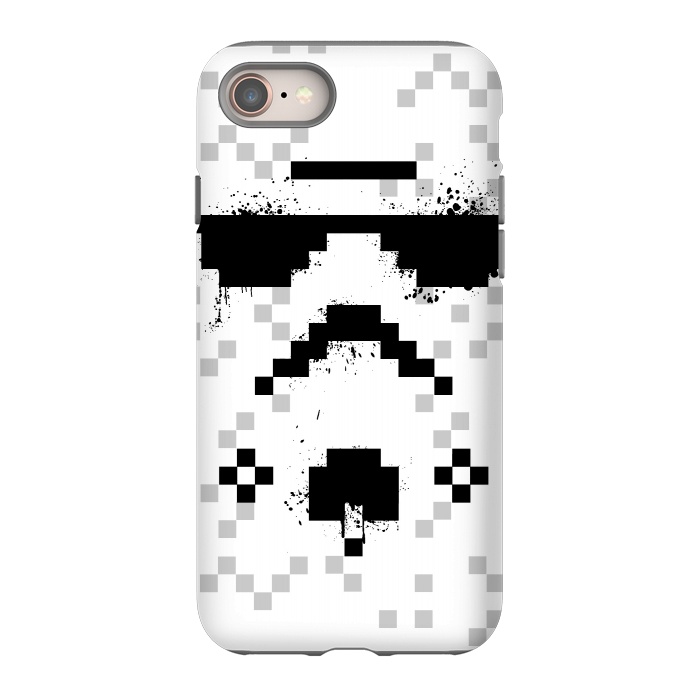 iPhone 8 StrongFit 8-bit Trooper - Black by Sitchko