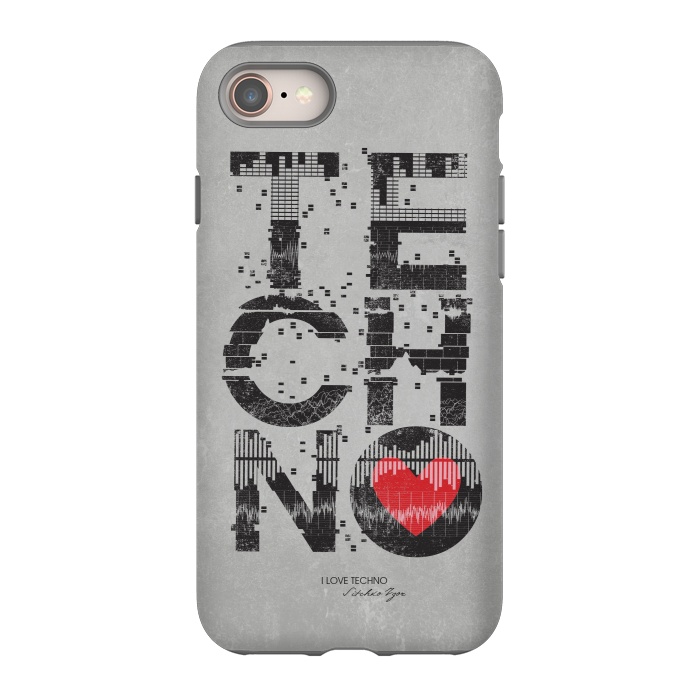 iPhone 8 StrongFit I Love Techno by Sitchko