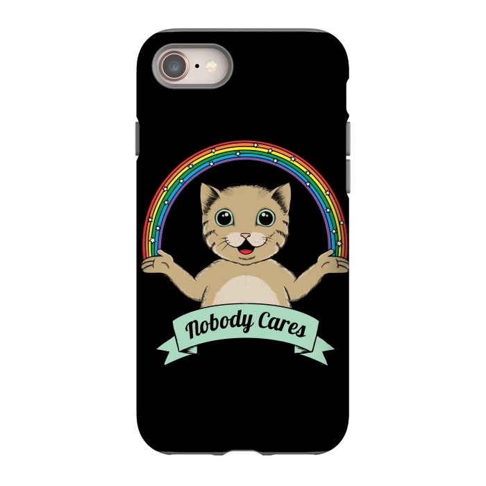 iPhone 8 StrongFit Nobody Cares by Coffee Man