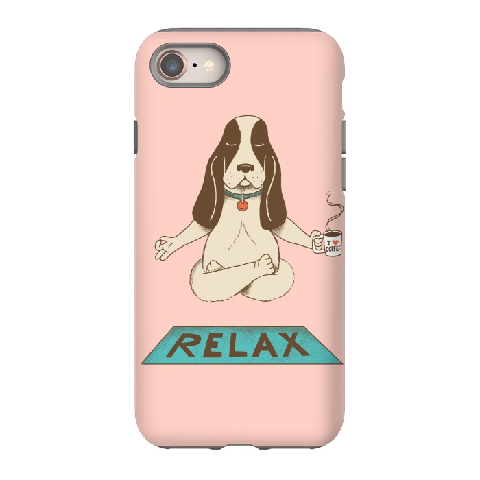 iPhone 8 StrongFit Dog Relax Rose by Coffee Man