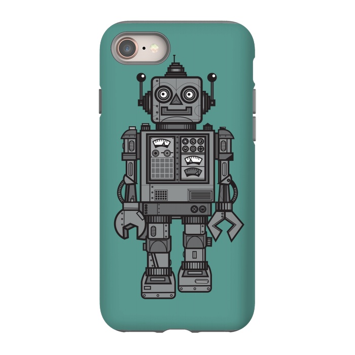iPhone 8 StrongFit A Vintage Robot Friend by Wotto