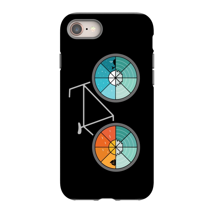 iPhone 8 StrongFit Bicycle Landscape by Coffee Man