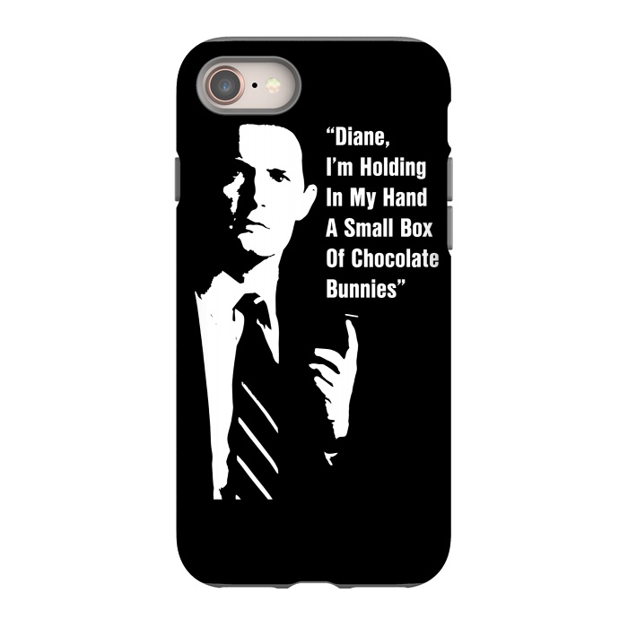 iPhone 8 StrongFit Twin Peaks Diane Chocolate Bunnies by Alisterny