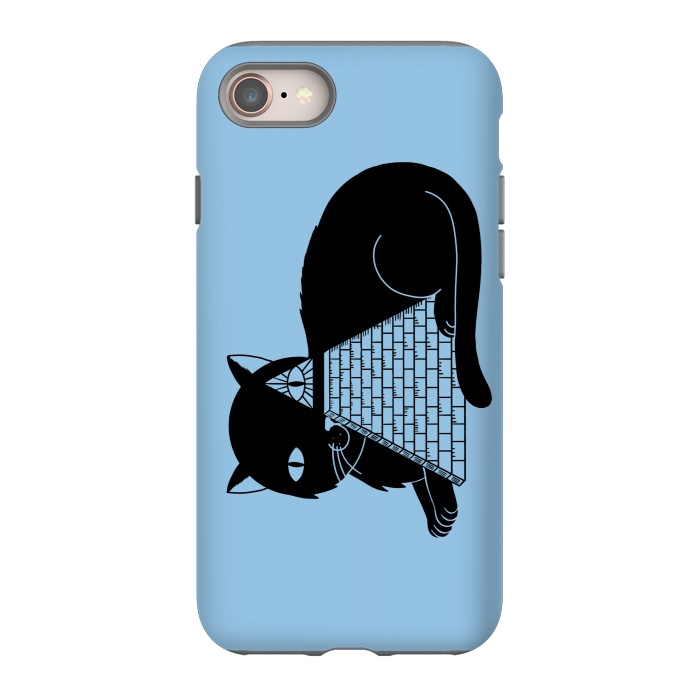 iPhone 8 StrongFit Cat Illuminati Blue by Coffee Man