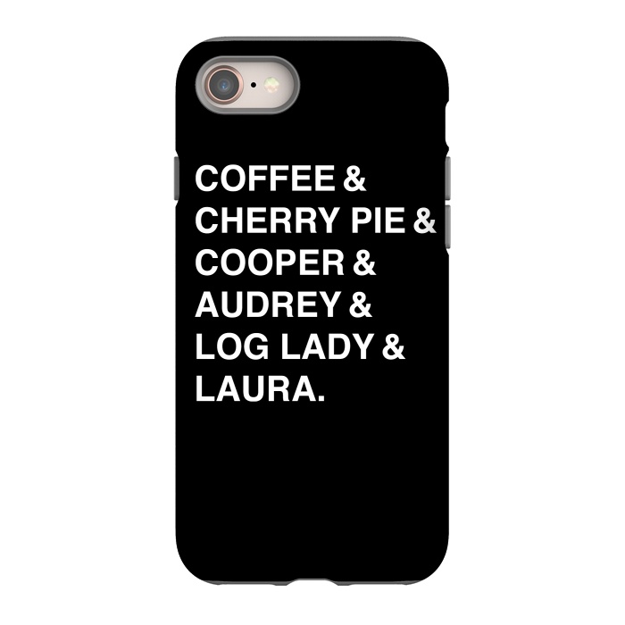 iPhone 8 StrongFit Twin Peaks Coffee & Cherry  by Alisterny