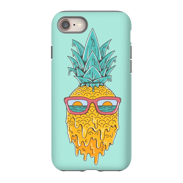 iPhone 8 StrongFit Pineapple Summer Blue by Coffee Man