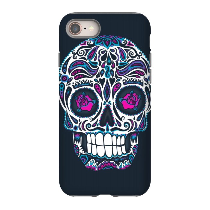 iPhone 8 StrongFit Calavera IV Neon  by Wotto