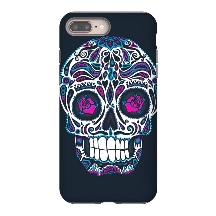 iPhone 8 plus StrongFit Calavera IV Neon  by Wotto