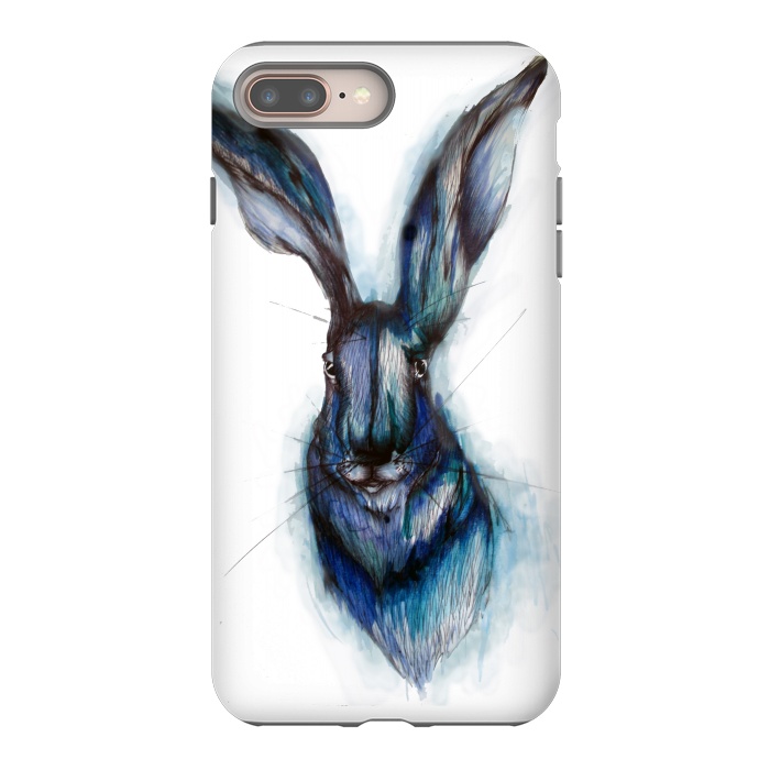 iPhone 8 plus StrongFit Blue Hare by ECMazur 