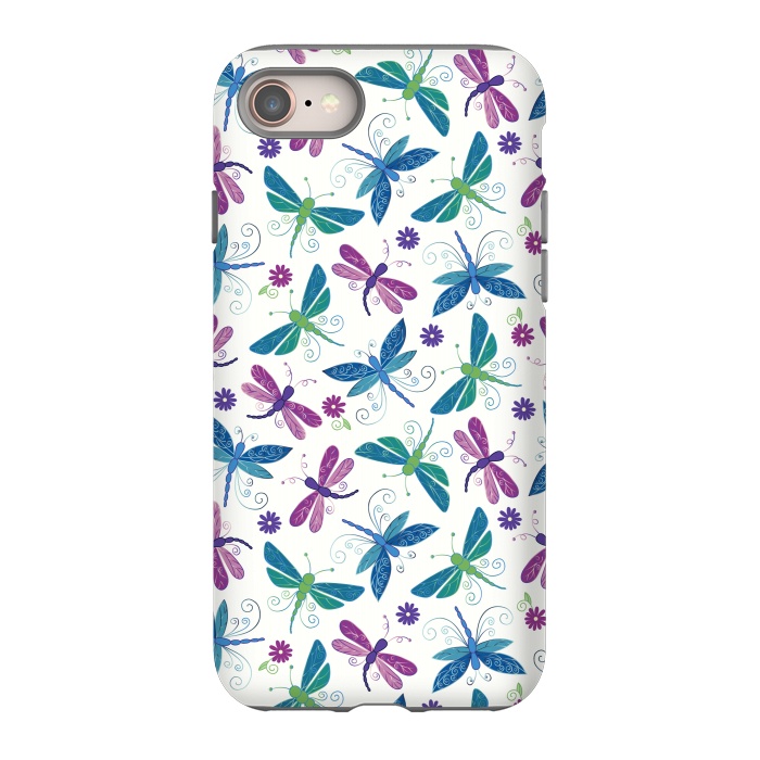 iPhone 8 StrongFit Dragonflies by TracyLucy Designs
