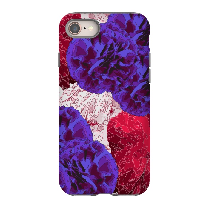 iPhone 8 StrongFit Outlined Flowers by Zala Farah