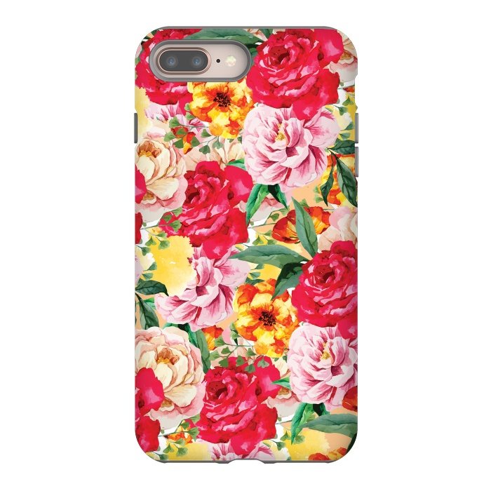 iPhone 8 plus StrongFit Red Roses by Rossy Villarreal