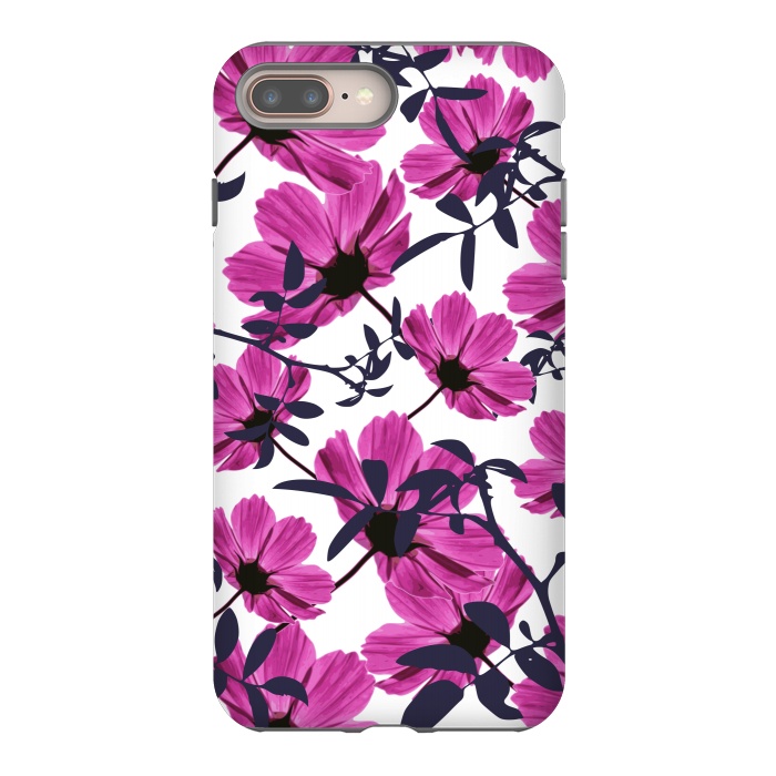 iPhone 8 plus StrongFit Floral Explorers  (White)  by Zala Farah