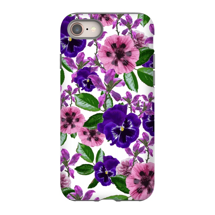 iPhone 8 StrongFit White Floral Garden by Zala Farah